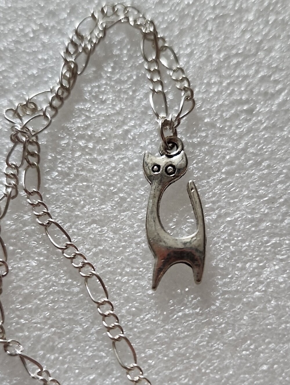Hand Crafted Silver-Tone Cat  Bracelet / Anklet